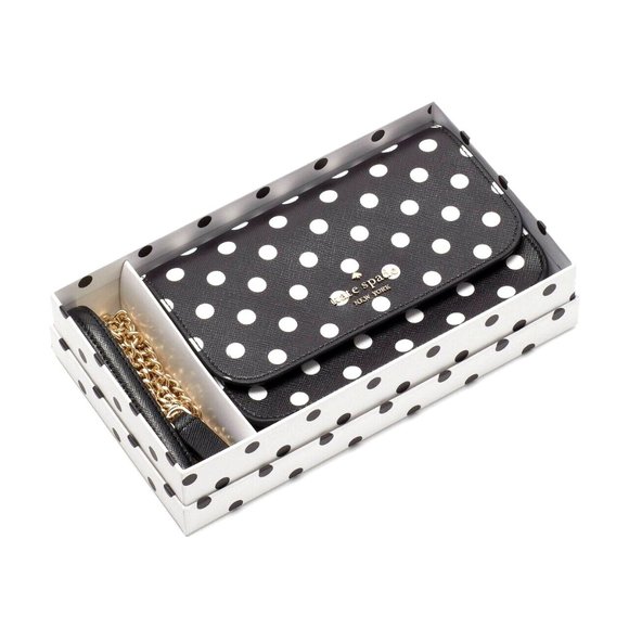 New Kate Spade Cheers Charming Dot Printed Boxed Crossbody Black Multi - Picture 5 of 6